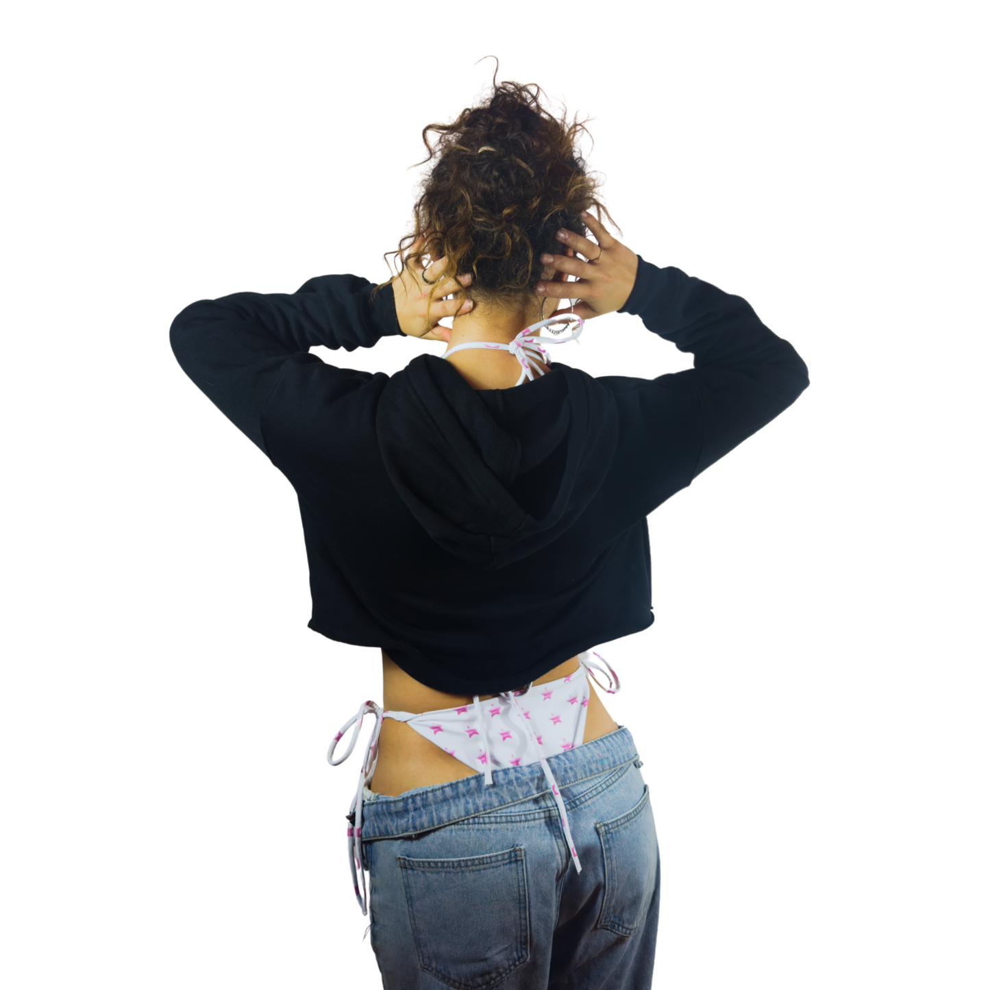 No Hands Crop Hoodie